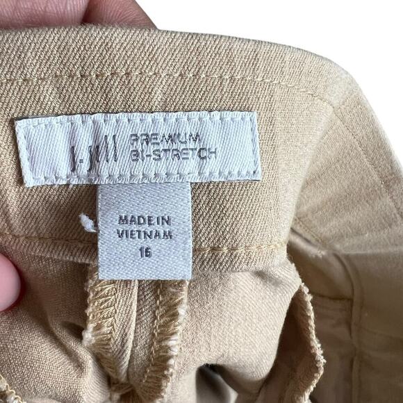 J.Jill Women’s Stretch Tapered Pants Sz16 Beige Ankle Length Pull-On Comfort Fit - Picture 4 of 8